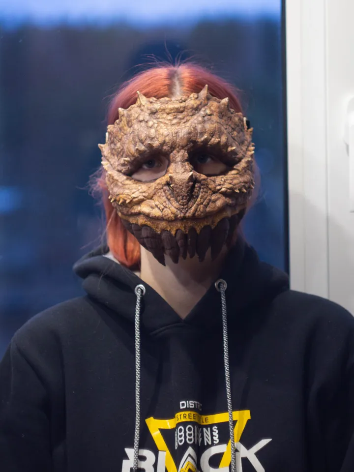Turtle Mask, Dragon Mask, Full Fase Mask, Realistic Animal Mask for Halloween or Cosplay