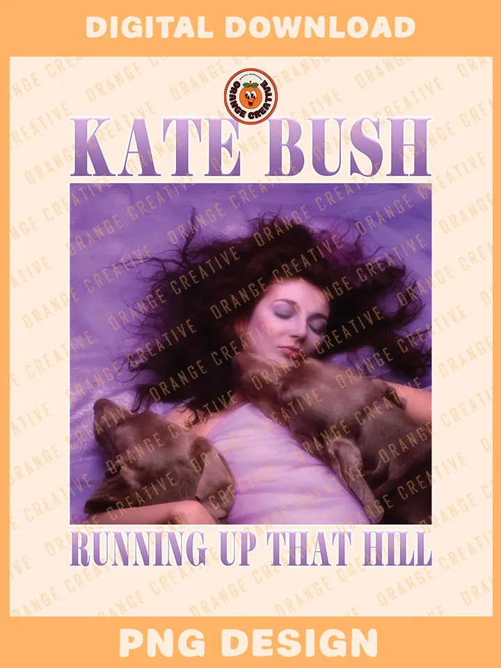 Retro 90s Ka.te Bush Running Up That Hill Bootleg T-shirt PNG, 90s Bootleg Template, Graphic Ka.te Bush Singer PNG Files, Custom Bootleg Music Tee, Digital Download