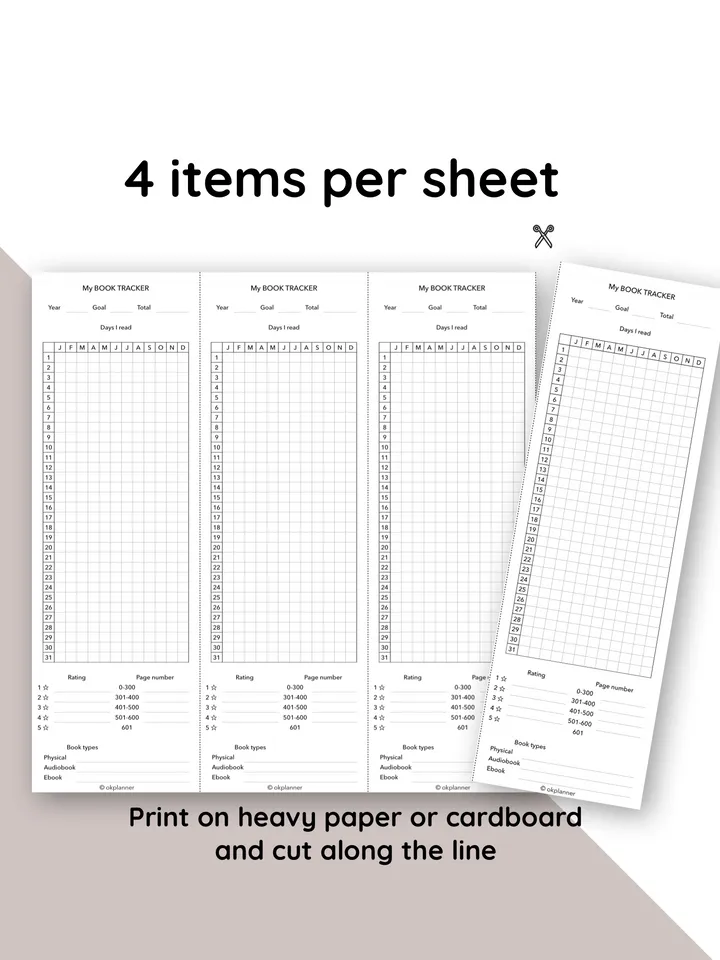 Book reading tracker. Printable bookmark. Gifts for book lovers. Yearly reading habit tracker. Gifts for readers