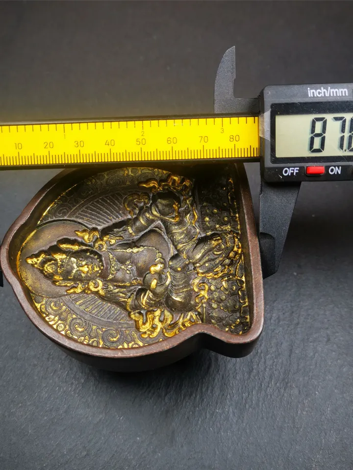 Gandhanra Handmade Tibetan Buddha Statue Tsa Tsa Mold,Yelllow Jambhala,Copper Mould For Making Clay Buddha Statue,Tsha Tsha