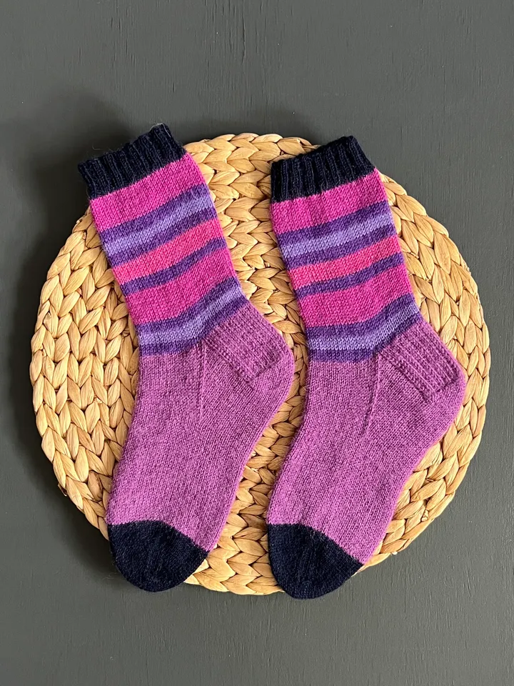 Handmade knitted womens socks/ Warm knitted accessory