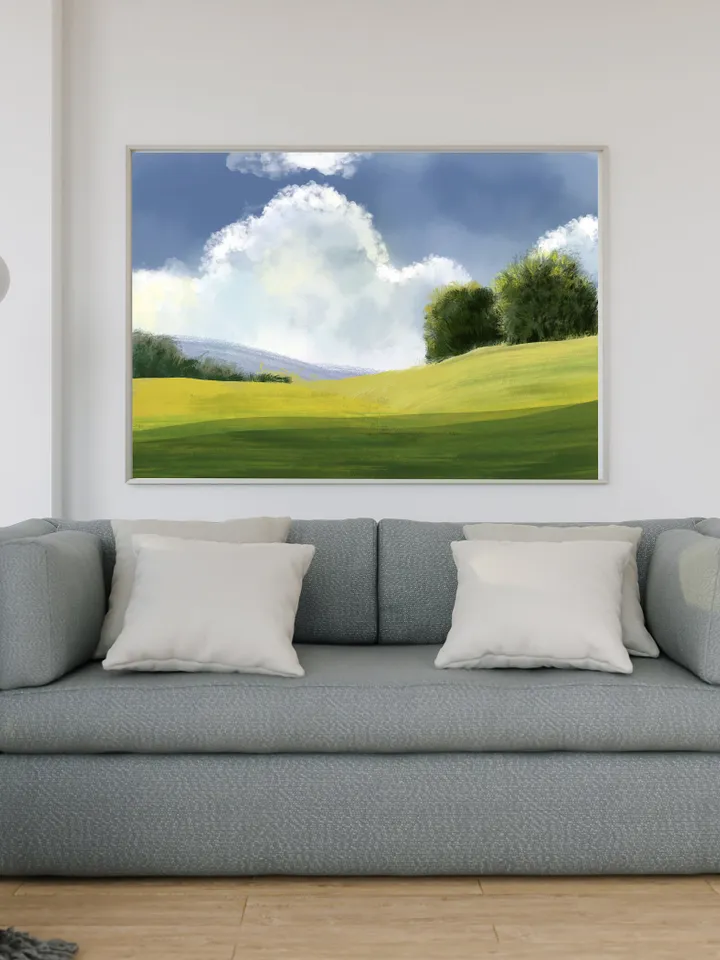 Landscape Art Painting Print Home Decor Wall Art Rustic Birthday Gift For Friend Farmhouse Wall Art Poster New Home Gift Landscape Poster