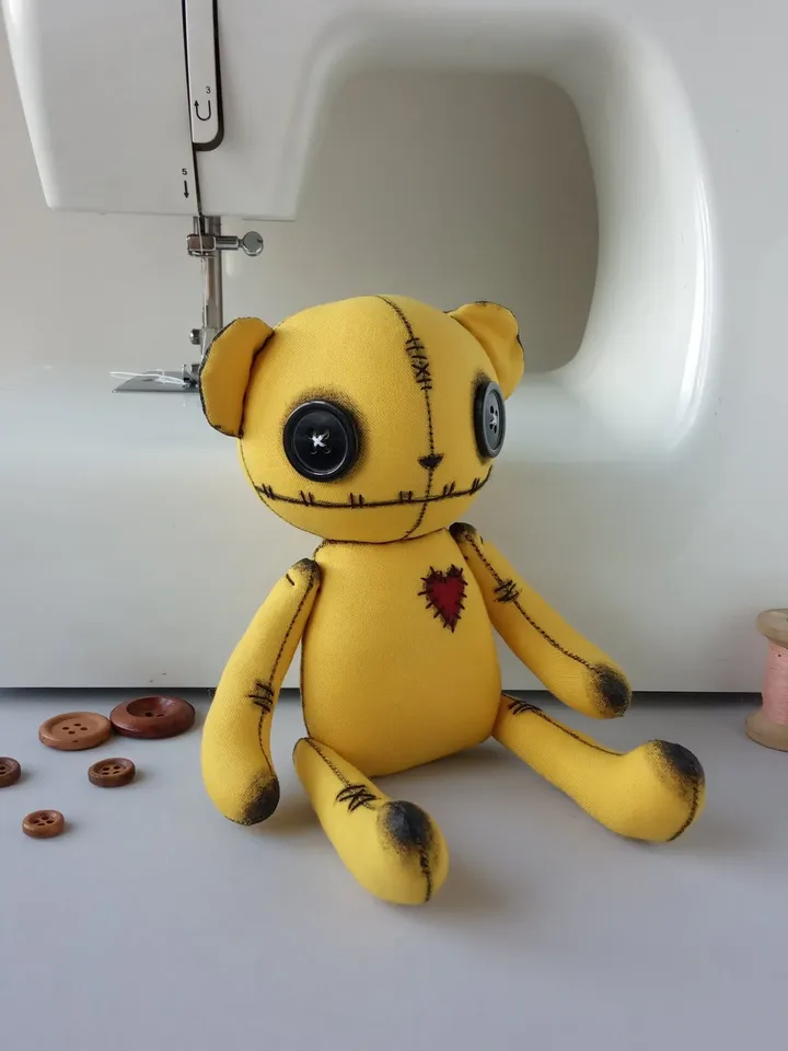 Handmade Bear Doll – Yellow