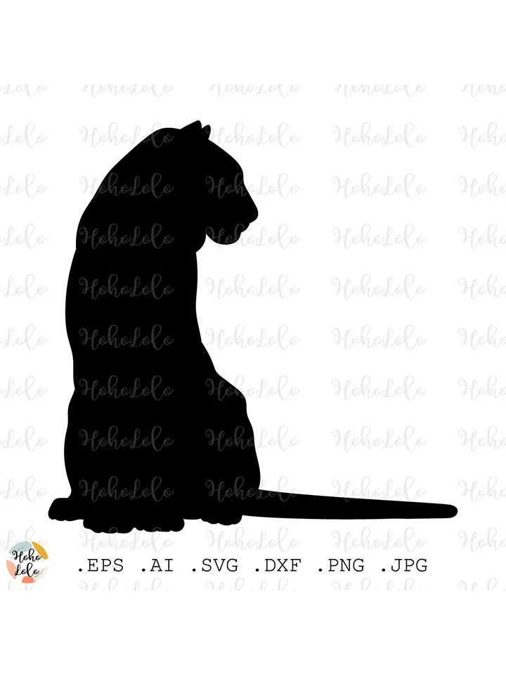 Tiger Svg, Leopard Svg, Puma Svg, Tiger Silhouette, Tiger Cricut, Tiger Stencil, Leopard Template Dxf, Leopard Png