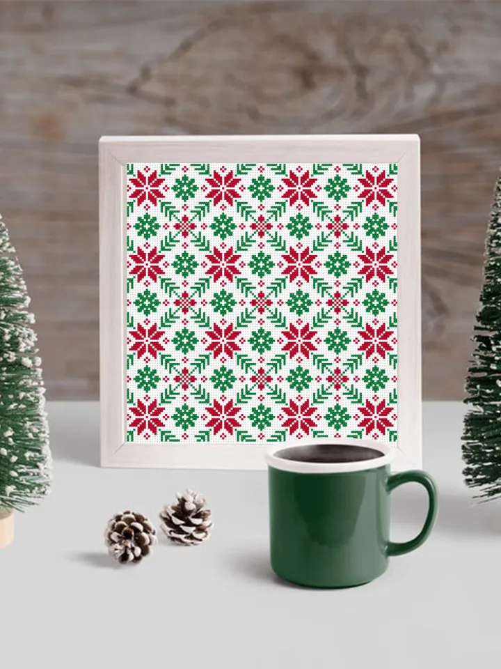 Seamless Christmas cross stitch pattern PDF download Scandinavian Christmas ornament, Christmas pattern digital PDF, Nordic design #N94