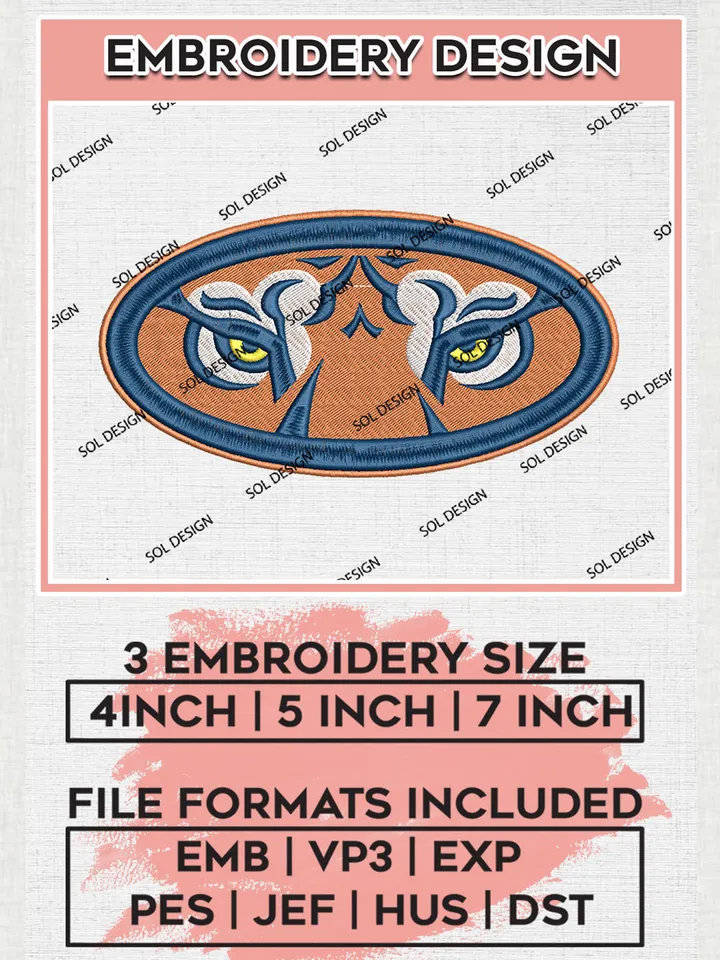 Auburn Tigers Embroidery Designs, NCAA Logo Machine Embroidery Files, NCAA Auburn Tigers Logo, NCAA Embroidery Designs, Machine Embroidery Designs, Digital Download