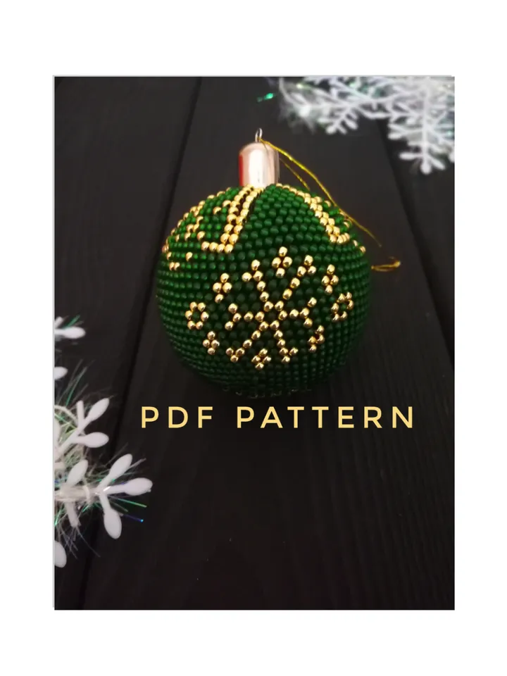 PATTERN Bead ball toy for Christmas tree , Ball toy for Christmas