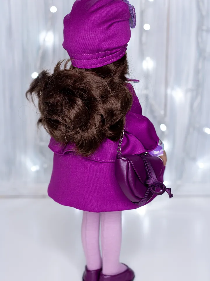 Paola Reina coat, dress, bag, shoes, hat/ Doll clothing, 13 inch doll clothes, Outfit for a doll, Paola Reina clothes