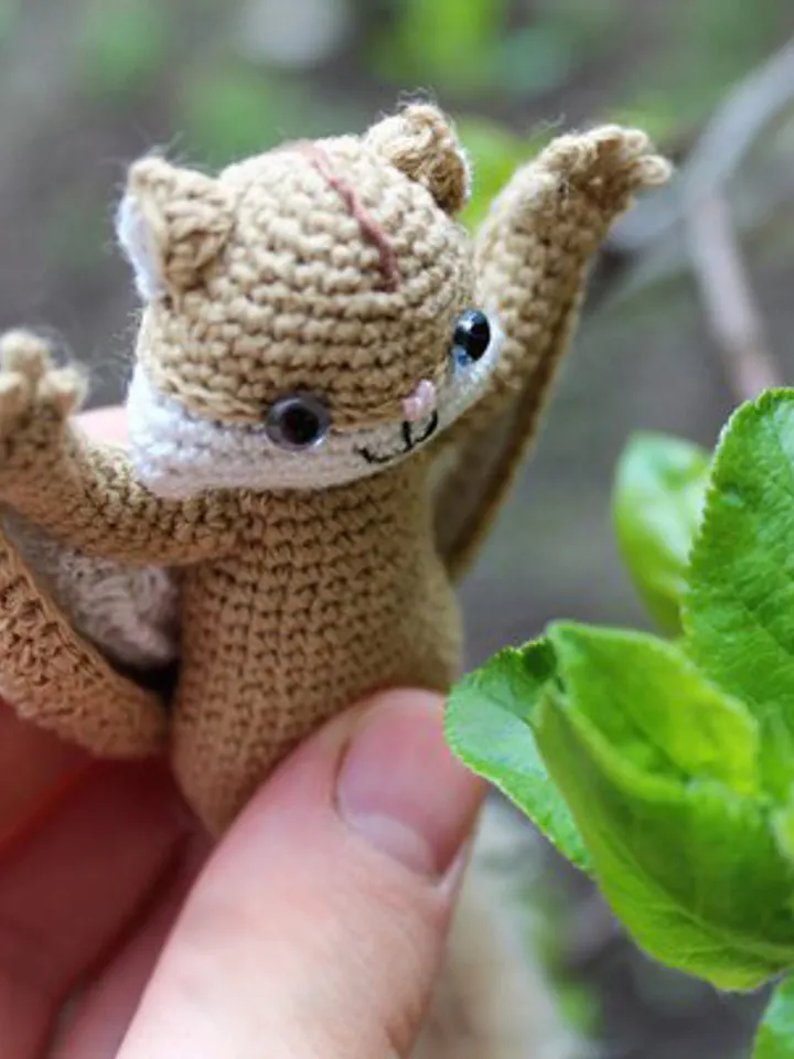 Flying squirrel doll, Amigurumi animals crochet amigurumi, squirrel crochet toy, squirrel stuffed toy, Squirrel plushie