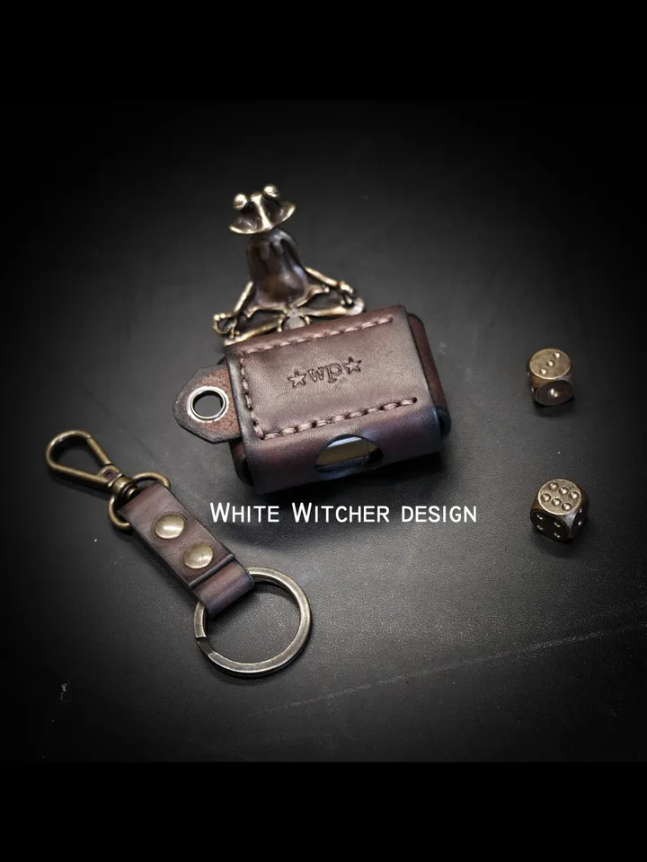 Leather pattern to make keychain - case for Zippo. V5