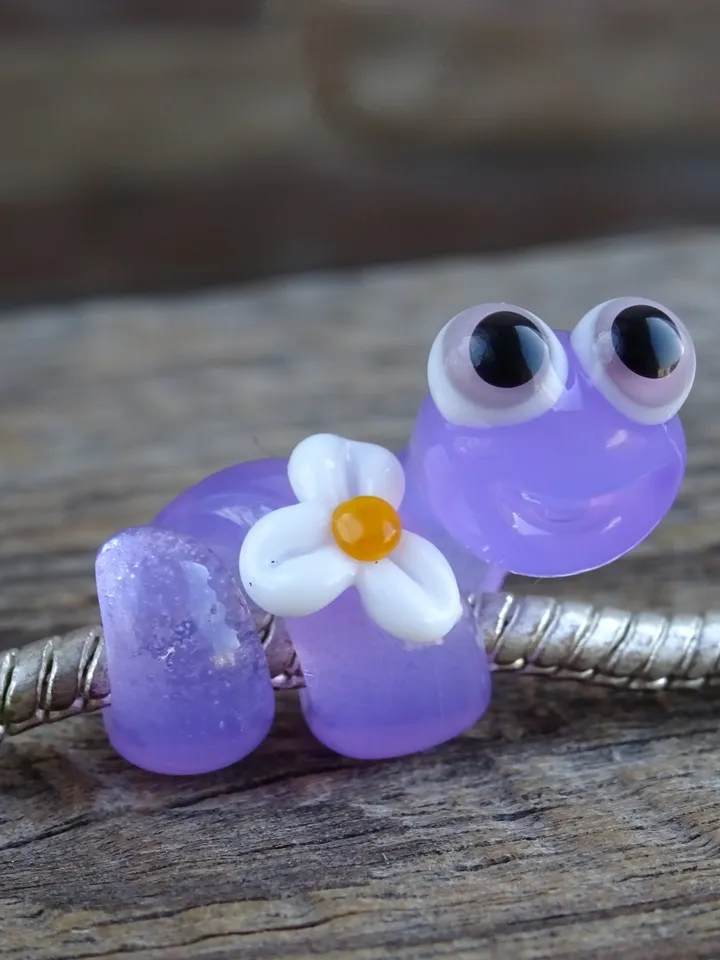 Snake beads Glass snake dread beads Large hole beads European beads European bracelet Snake Charm beads snake lampwork beads big hole bead