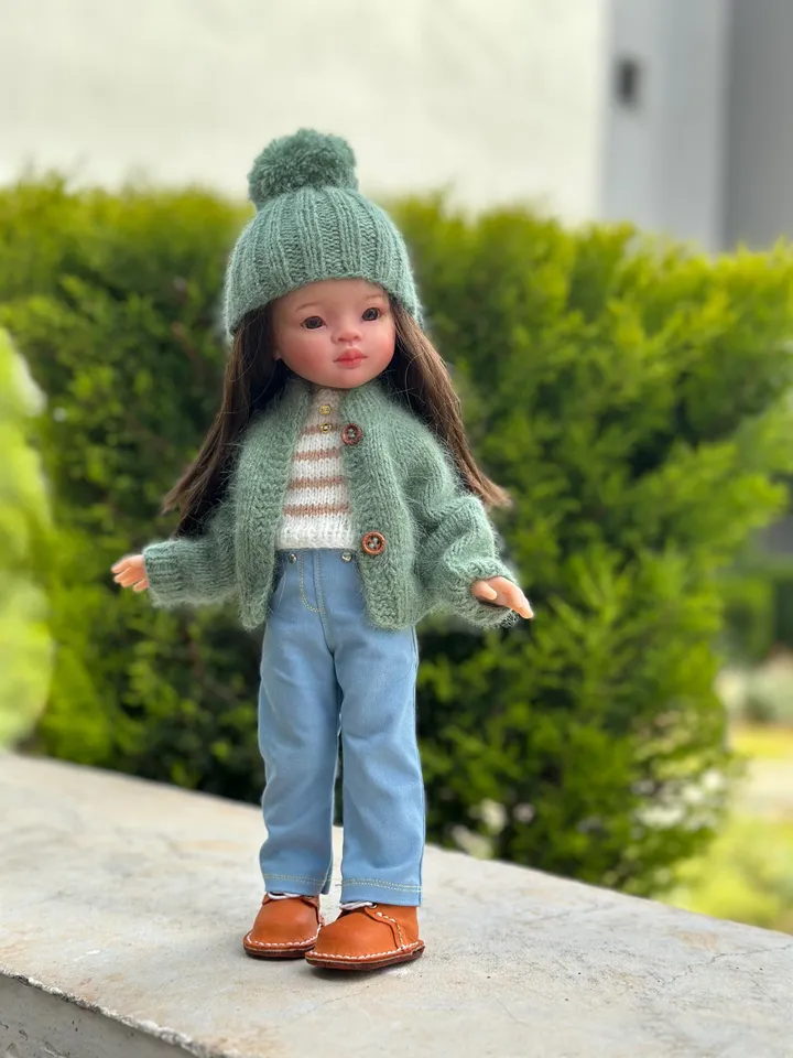 PDF Cardigan & Hat Knitting Pattern Tutorial  for Paola Reina doll (12&quot;/32 cm) eng