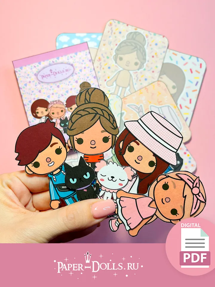 Toca Boca Paper Dolls with Clothes