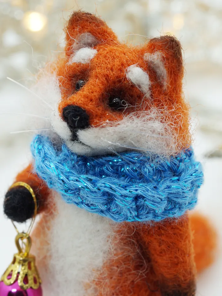 Rooney the fox, miniature needle felted animal, gift for Christmas, made to order