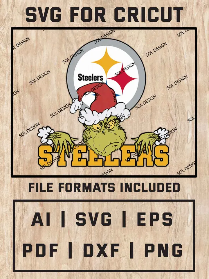 Grinch Pittsburgh Steelers SVG, NFL SVG Design, NFL Pittsburgh Steelers SVG, NFL Steelers Cricut, Christmas Svg, Grinch svg, Digital Download
