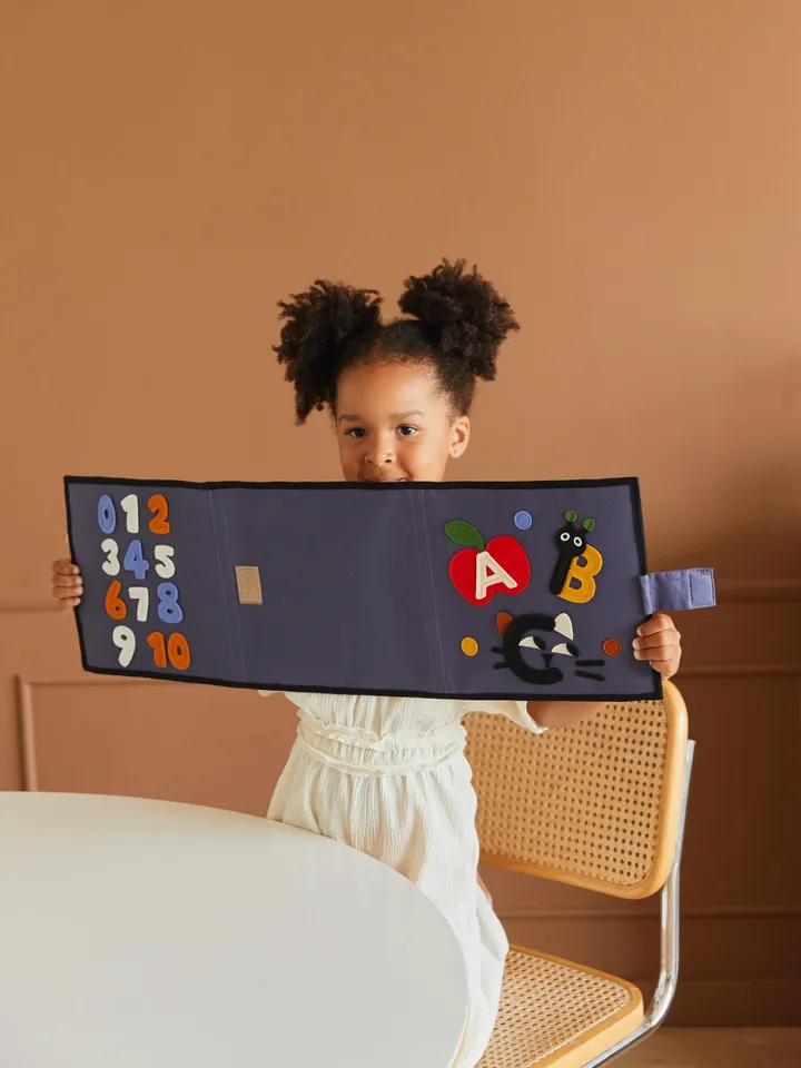 Animal Alphabet Felt Quiet Book, Handmade Toddler Learning Toy, Montessori ABC Activity Book, Educational ABC Game, Baptism toys,Kinderkrama