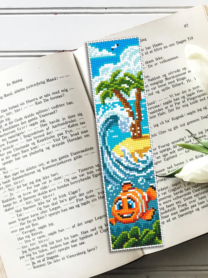 Beach Bookmark set cross stitch pattern download PDF Handmade bookmark pattern digital PDF, Palm tree cross stitch Summer, Sea, Nature #B116