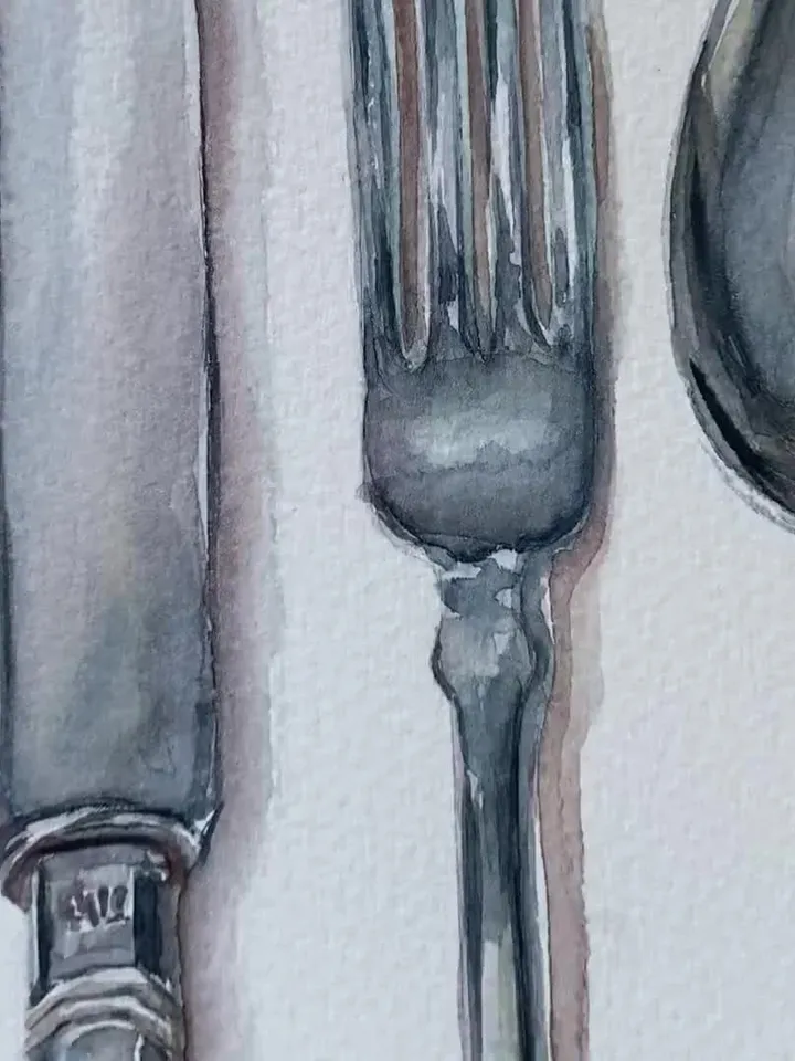 Kitchen Wall Art, Kitchen Art Print, Fork And Spoon ,Kitchen Poster Print, Art For Kitchen, Cooking Art, Kitchen Vintage, Restaurant Poster