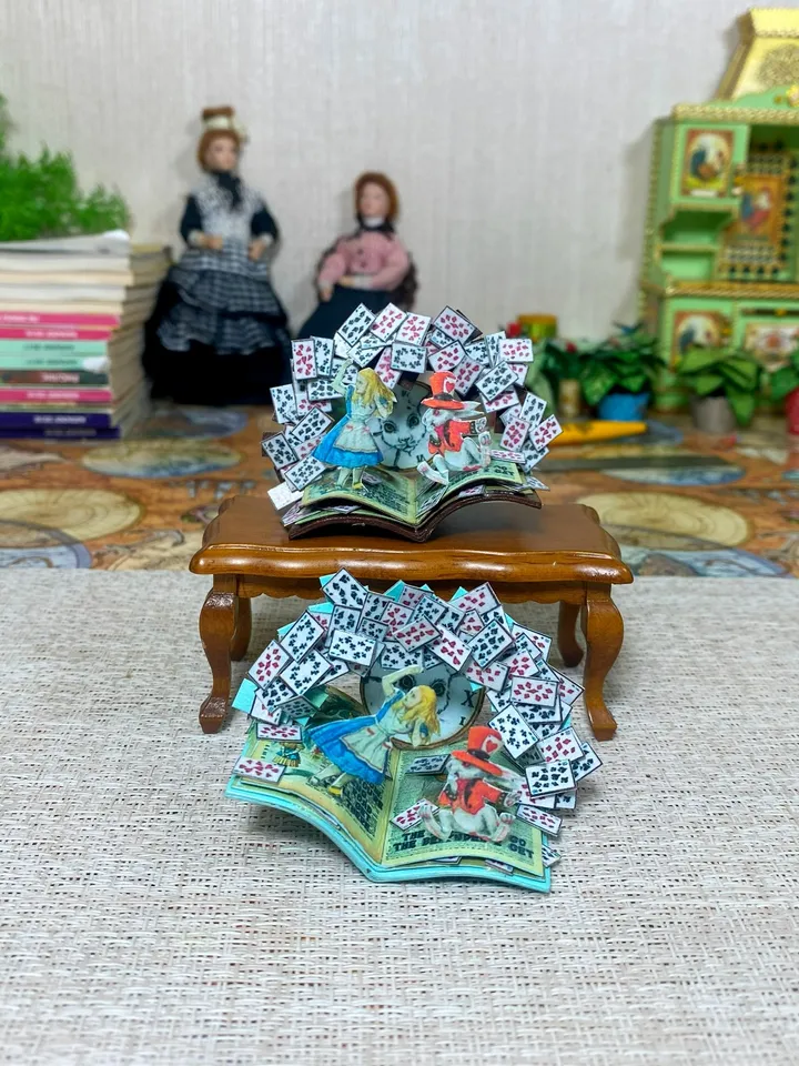Tutorial. Magic book in the style of "Alice". Dollhouse miniature. Accessories for dolls.