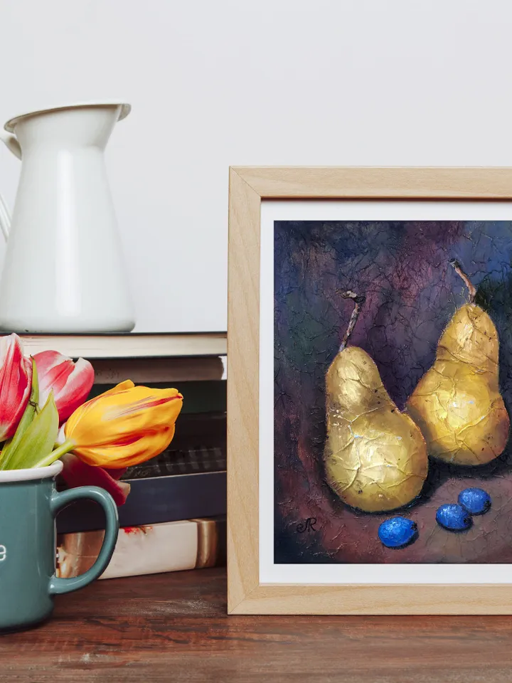 Pearы Painting Fruits Oil Painting Original Kitchen Still life