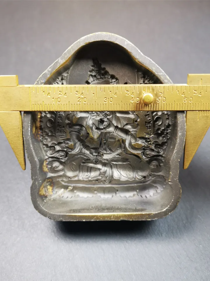 Gandhanra Tibetan Buddha Statue Tsa Tsa Mold, Vajrasattva Tsha Tsha Mould For Making Clay Statue,2.95&quot; × 2.6&quot;