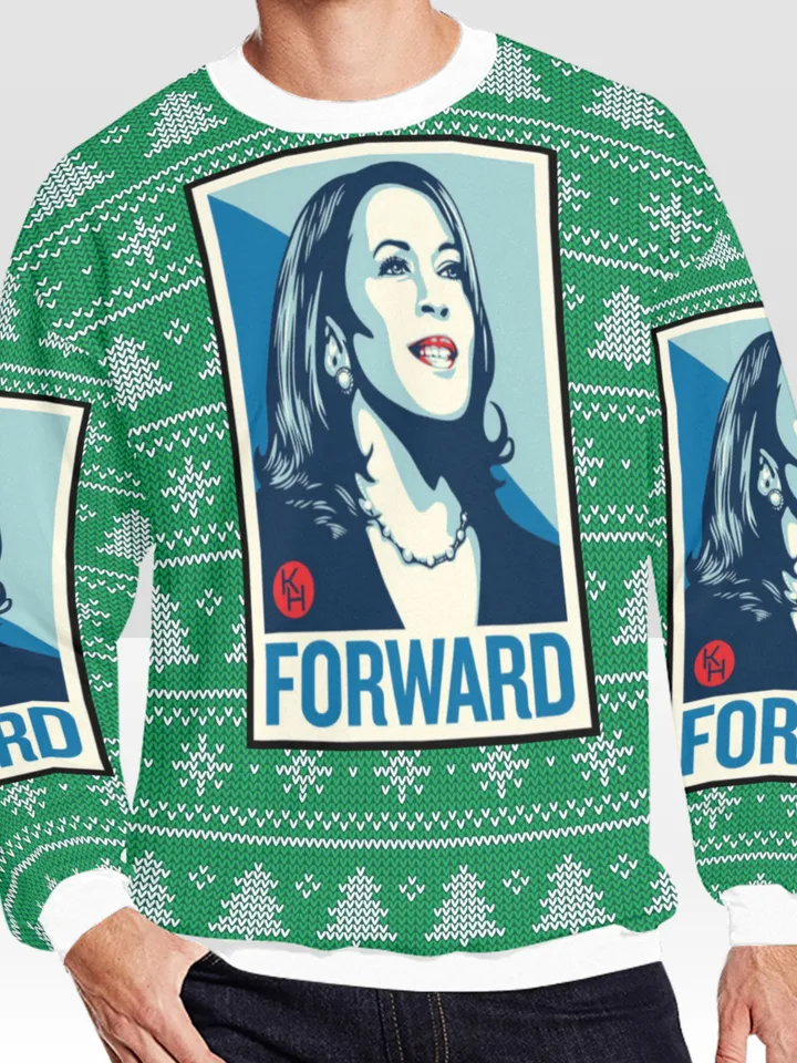Kamala Harris 2024 Forward Ugly Christmas Sweater, Christmas Sweatshirt