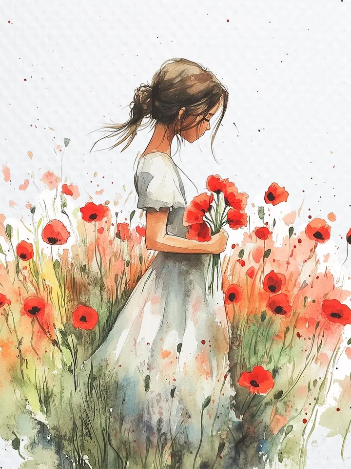 26 Girl and Flower PNG bundle, Printable Watercolor Floral Girl clipart, floral woman png for sublimation pack, Paper craft, junk journal