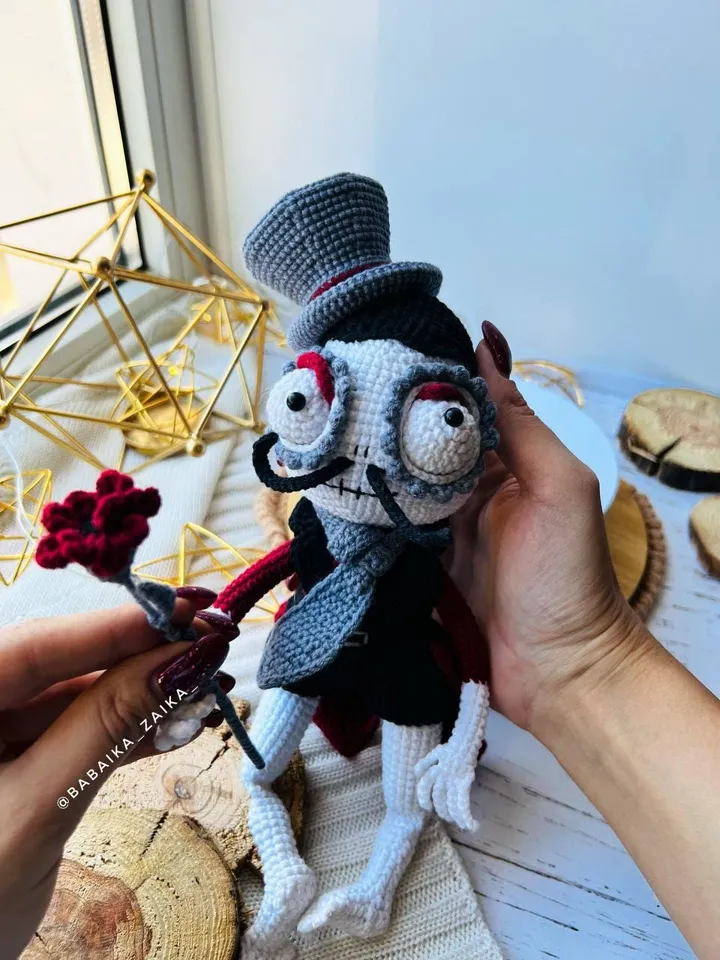 PDF Crochet Mr. Santa Muerte Pattern, Halloween Pattern, Crochet Monster, Doll Crochet Pattern, Skull Doll, Señor Muerte patrón en español