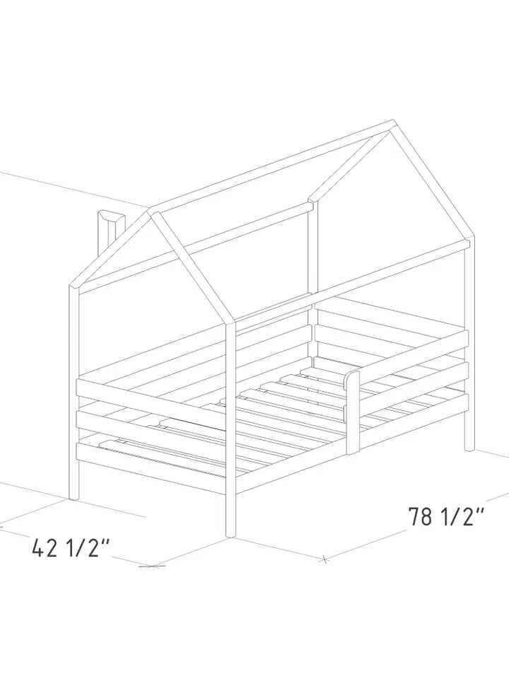 House Bed Plan, Twin Size, PDF, DIY