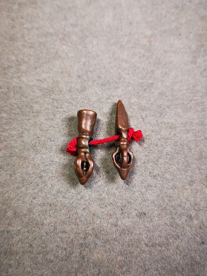 Gandhanra Handmade Tibetan Amulet Pendant,Mini Phurba and Kartika(knife of the dakinis) ,for Prayer Bead Counter,Mala Bead Accessories