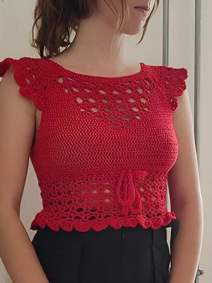 Top crochet pattern, lace crochet top, summer crochet top pattern pdf instant download