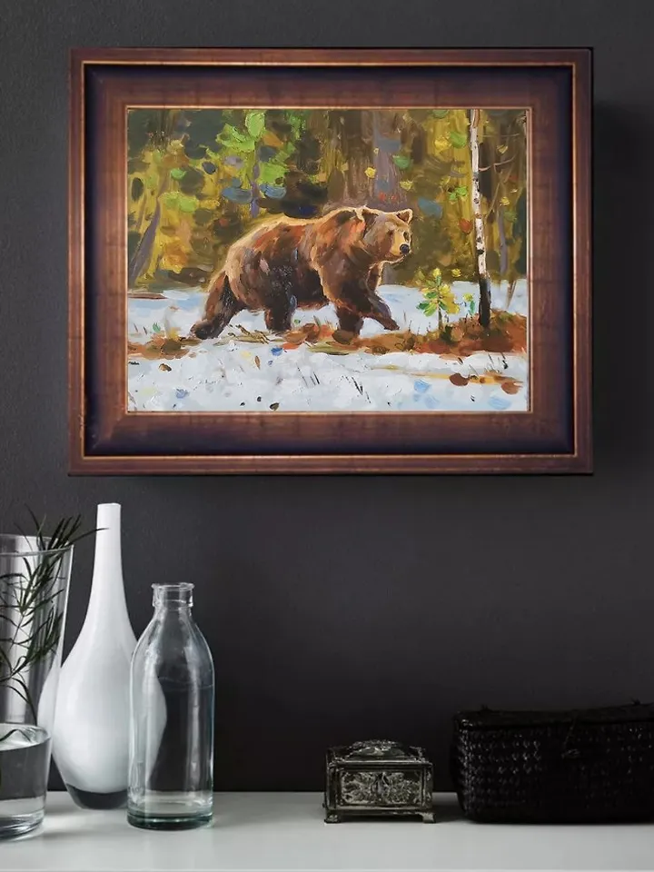 Bear Painting Original Art Canvas Animal Oil Painting