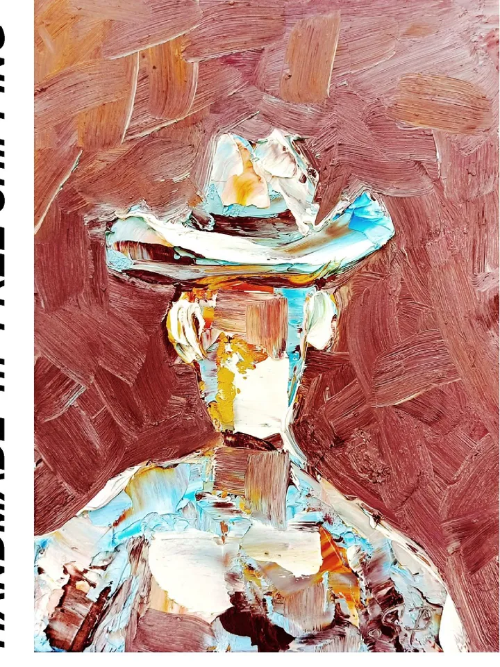 Abstract Portrait Of A Man Gay Body Painting Original Oil Painting Standing Person Portrait Painted oil painting Modern Surrealism Art 7x5