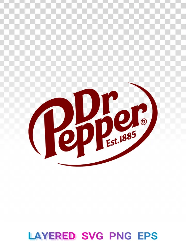 Dr Pepper Logo SVG, Retro Soda Brand PNG, Vintage Drink Clipart