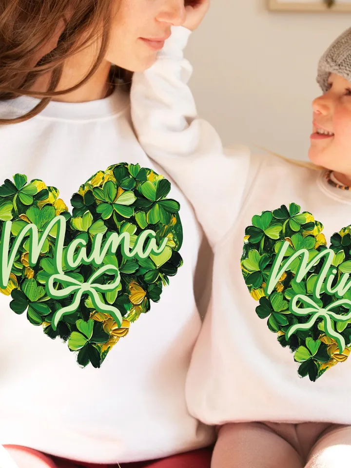 St. Patrick’s Day Heart Brushstroke png Lucky Mama St. Patrick’s PNG, Mama St. Pattys Png, Mama Mini St.Patrick's png, St.Patrick Bow Png