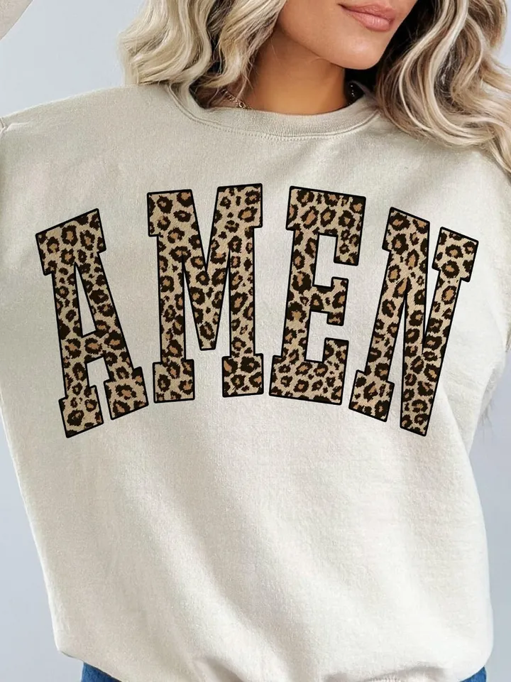 Amen Leopard Cheetah Christian Easter Jesus png, Easter sublimation, Easter png, Jesus png, Christian Sublimation Designs, leopard png
