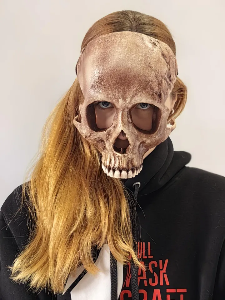 Human Skull Mask, Realistic face Mask, skull face mask, Horror Mask, resin skull mask, pagan mask, ritual mask, shamanic mask