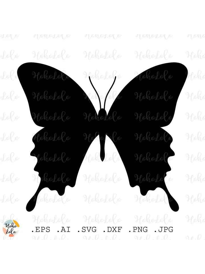 Butterfly Svg, Butterfly Silhouette, Butterfly Cricut, Butterfly Stencil Template Dxf
