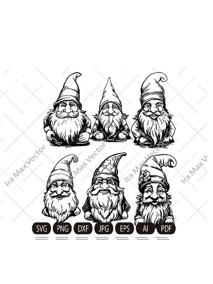 Gnome Bundle svg,png,pdf , Gnomes set , Gnomes svg, elf svg,cute gnome