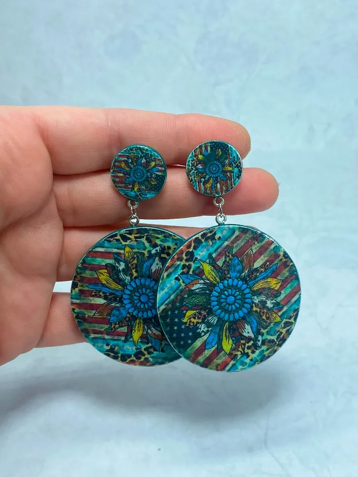 Handmade earrings. Handmade jewelry.Bright, voluminous handmade earrings.