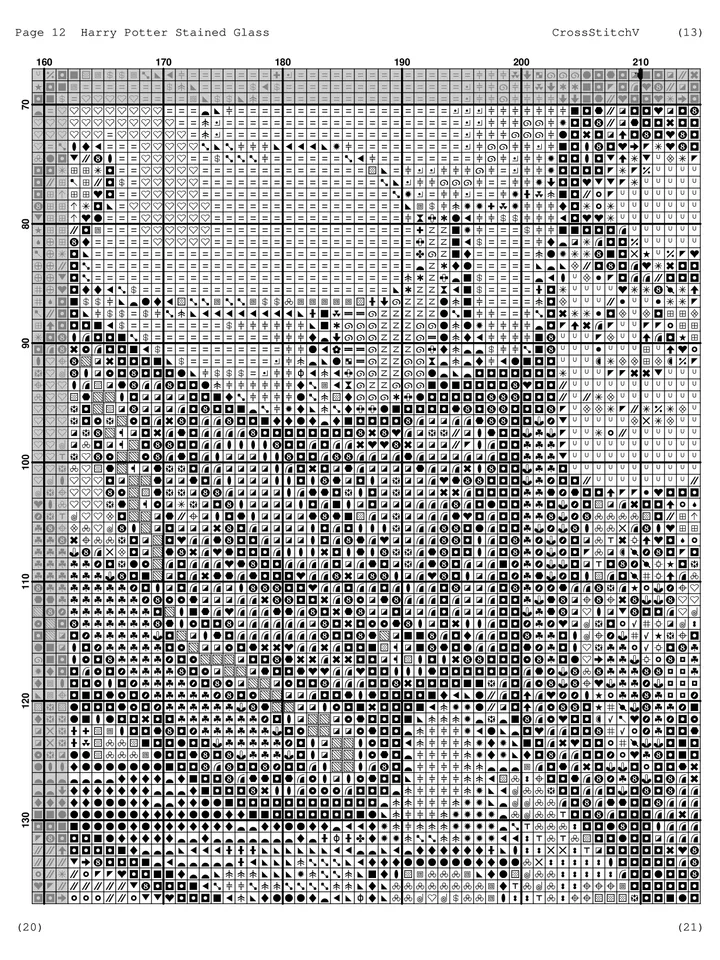 Harry Potter Cross Stitch Pattern / Hogwarts Cross Stitch Pattern / Stained Glass Cross Stitch / Counted Instant PDF