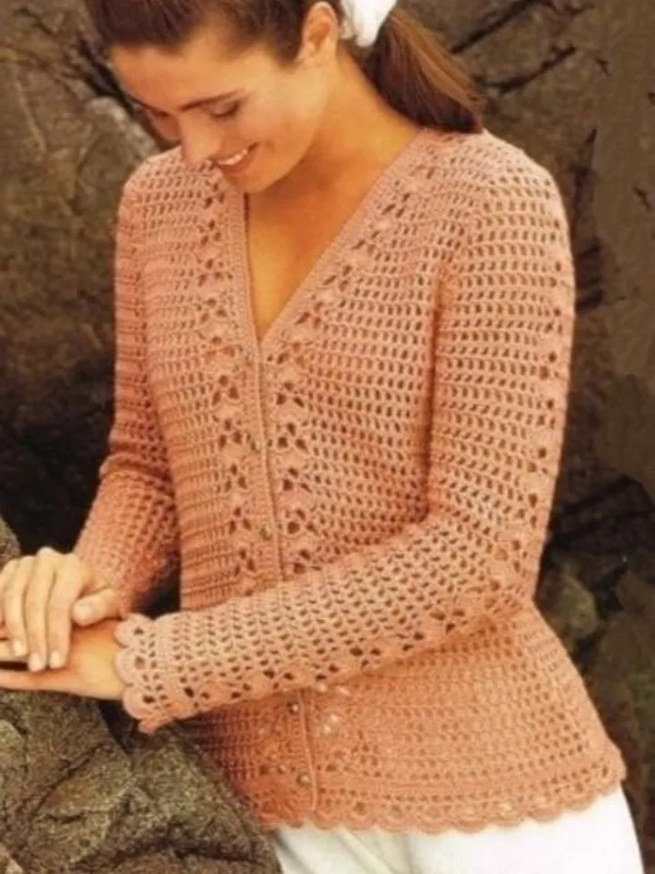Crochet Cardigan pattern, ladies cardigan crochet, lace cardigan crochet pattern instant download