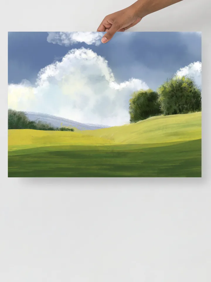 Landscape Art Painting Print Home Decor Wall Art Rustic Birthday Gift For Friend Farmhouse Wall Art Poster New Home Gift Landscape Poster