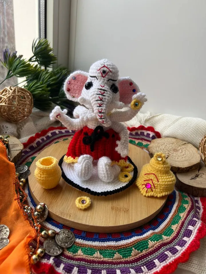 PDF Crochet Ganesha Amigurumi Elephant Crochet Elephant Crochet Indian Pattern Small Animal pattern Crochet astrology Elephant Toy Tutorial