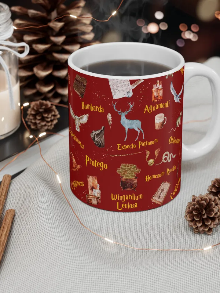 Wizarding World Mug Coffee Cup gift, Magical Tea Mug, Magic School Drinkware, Wizard Fan Present, Witchcraft