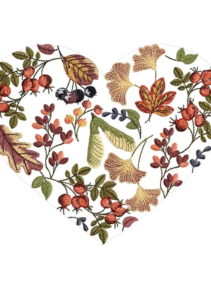 Machine embroidery design "Heart of Autumn"
