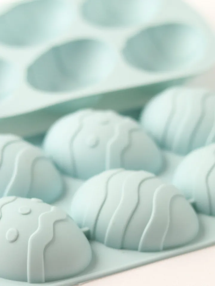 Silicone mold for baking, cooking, candy and chocolate making, Easter Egg shape soap making DIY resin