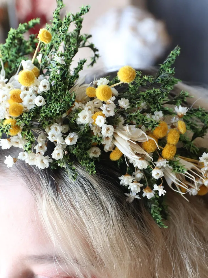 green flower crown,flower hair headpiece,daily hair accessories, combination product,Bridal hair crown, gift jewelry