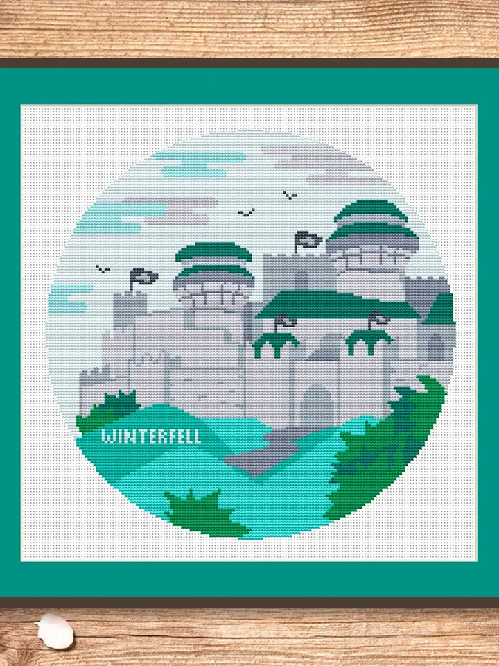 Winterfell Cross Stitch Pattern, Movies Cross Stitch Pattern, Movie Pattern, GOT Cross Stitch Pattern, TV Cross Stitch Patterns #mv002