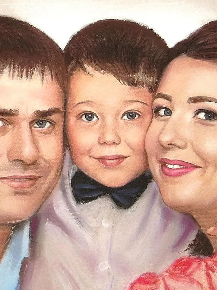 Family Hand drawn pastel portrait | Couple portrait painting personalized | Pastel Portrait from photo | Custom Hand painted Portrait